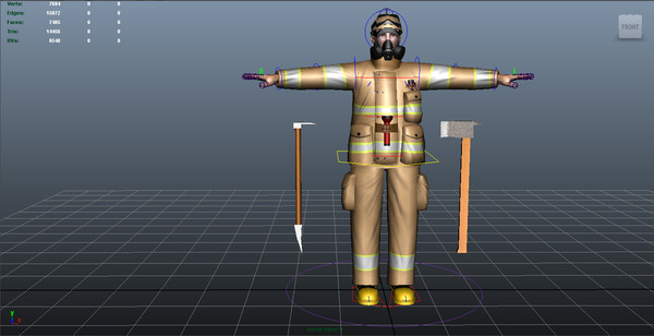 3d fireman 01 - Fireman 01 by ignisfatuus